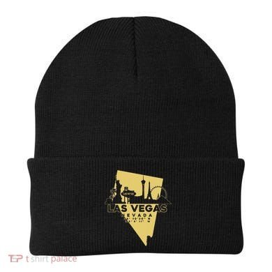 Las Vegas Nevada Skyline Gps Coordinates Beanie