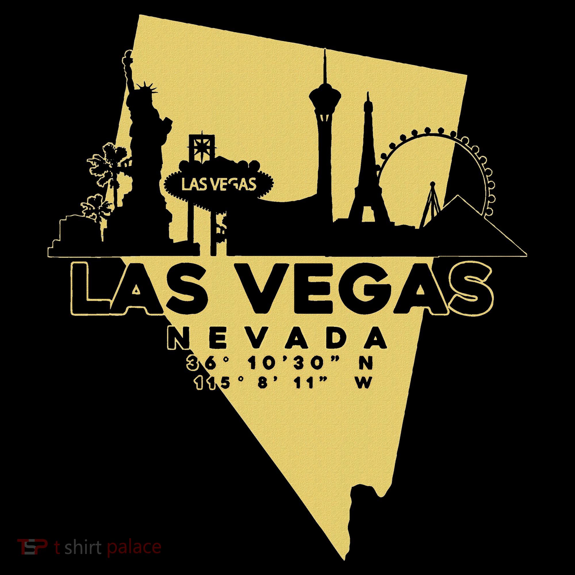 Las Vegas Nevada Skyline Gps Coordinates Women's Hoodie