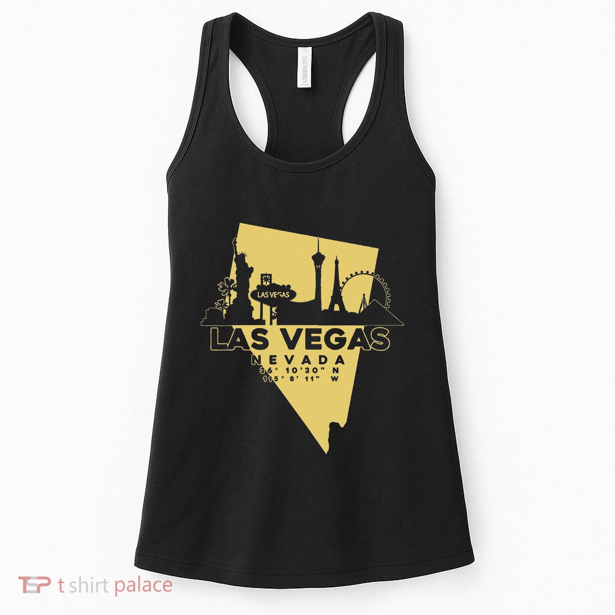 Las Vegas Nevada Skyline Gps Coordinates Women's Tank Top