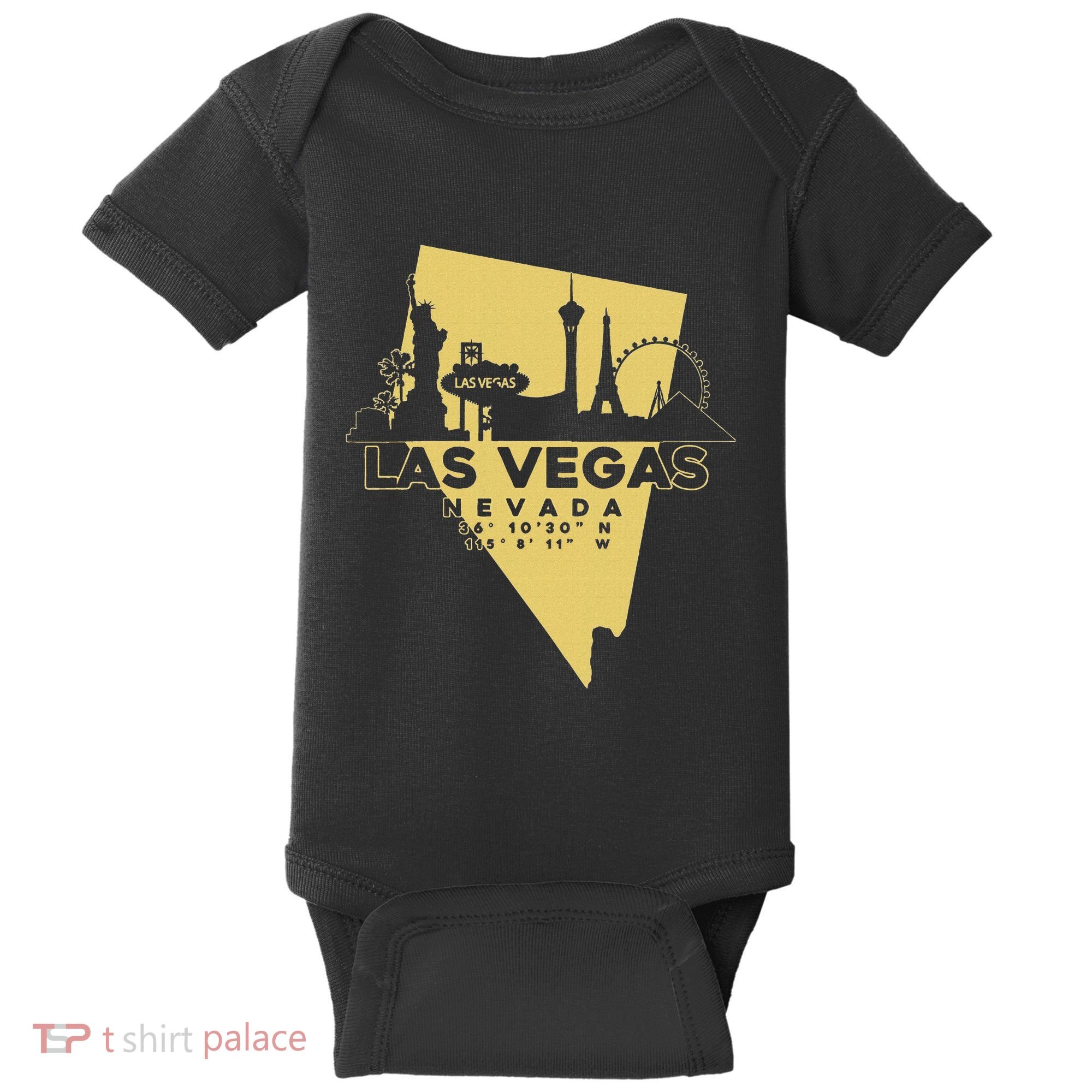Las Vegas Nevada Skyline Gps Coordinates Baby Bodysuit