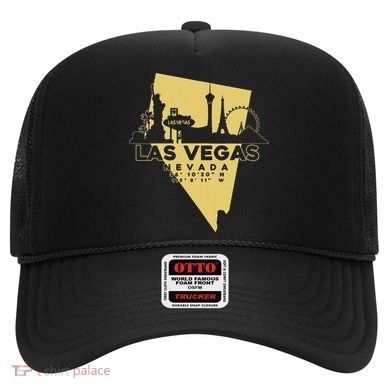 Las Vegas Nevada Skyline Gps Coordinates Hat