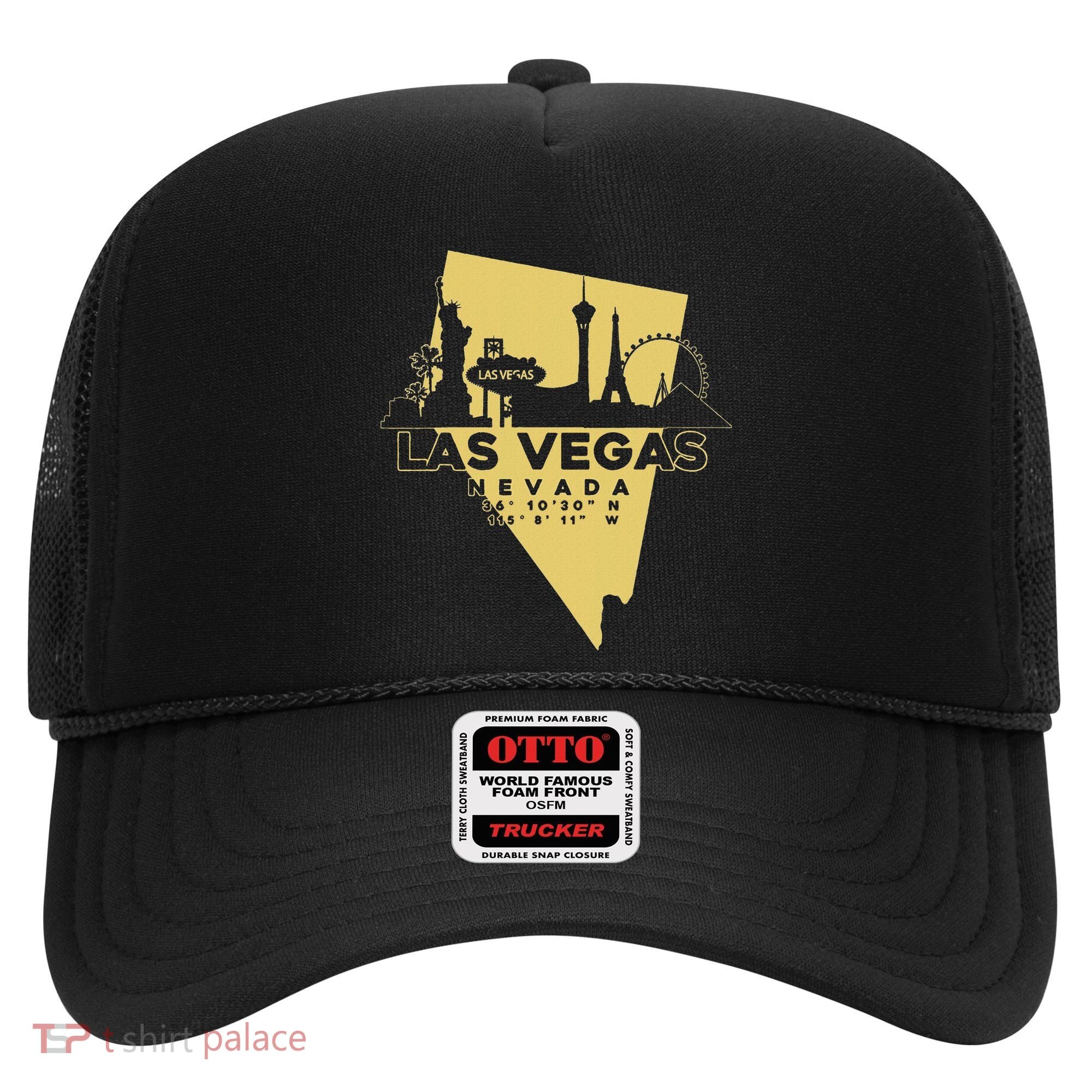 Las Vegas Nevada Skyline Gps Coordinates Hat