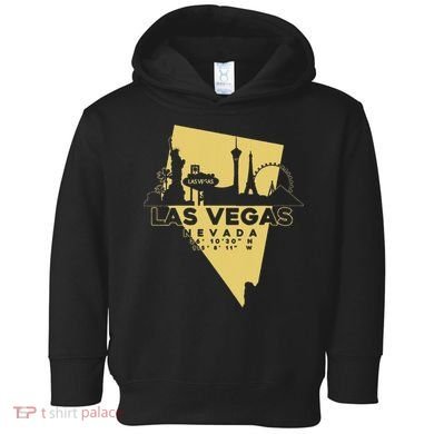 Las Vegas Nevada Skyline Gps Coordinates Toddler Hoodie