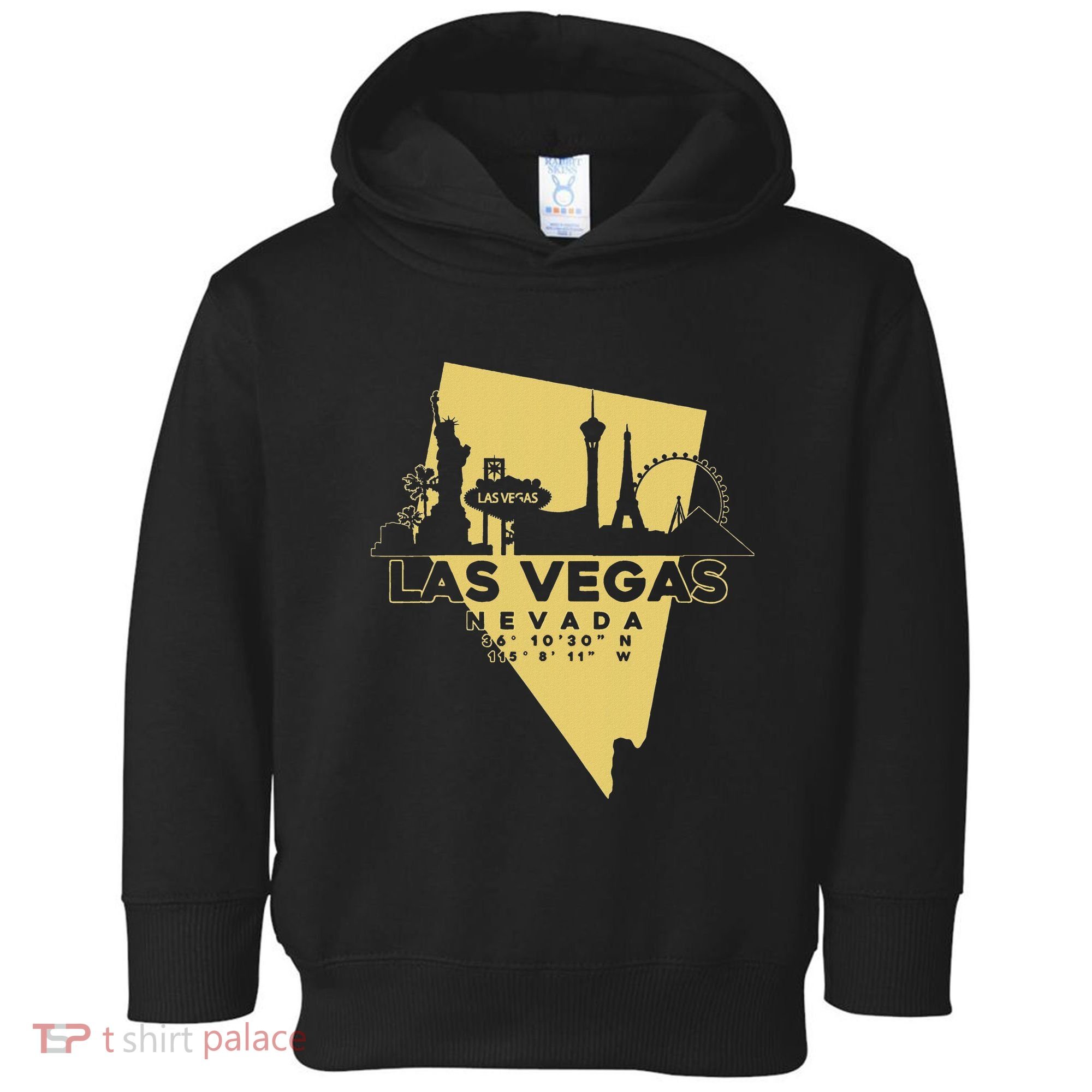 Las Vegas Nevada Skyline Gps Coordinates Toddler Hoodie