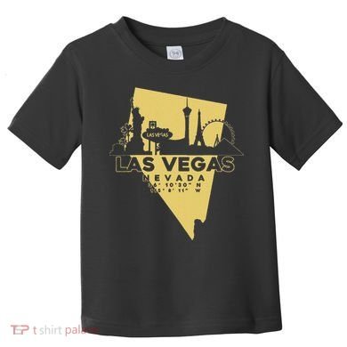 Las Vegas Nevada Skyline Gps Coordinates Toddler T-Shirt