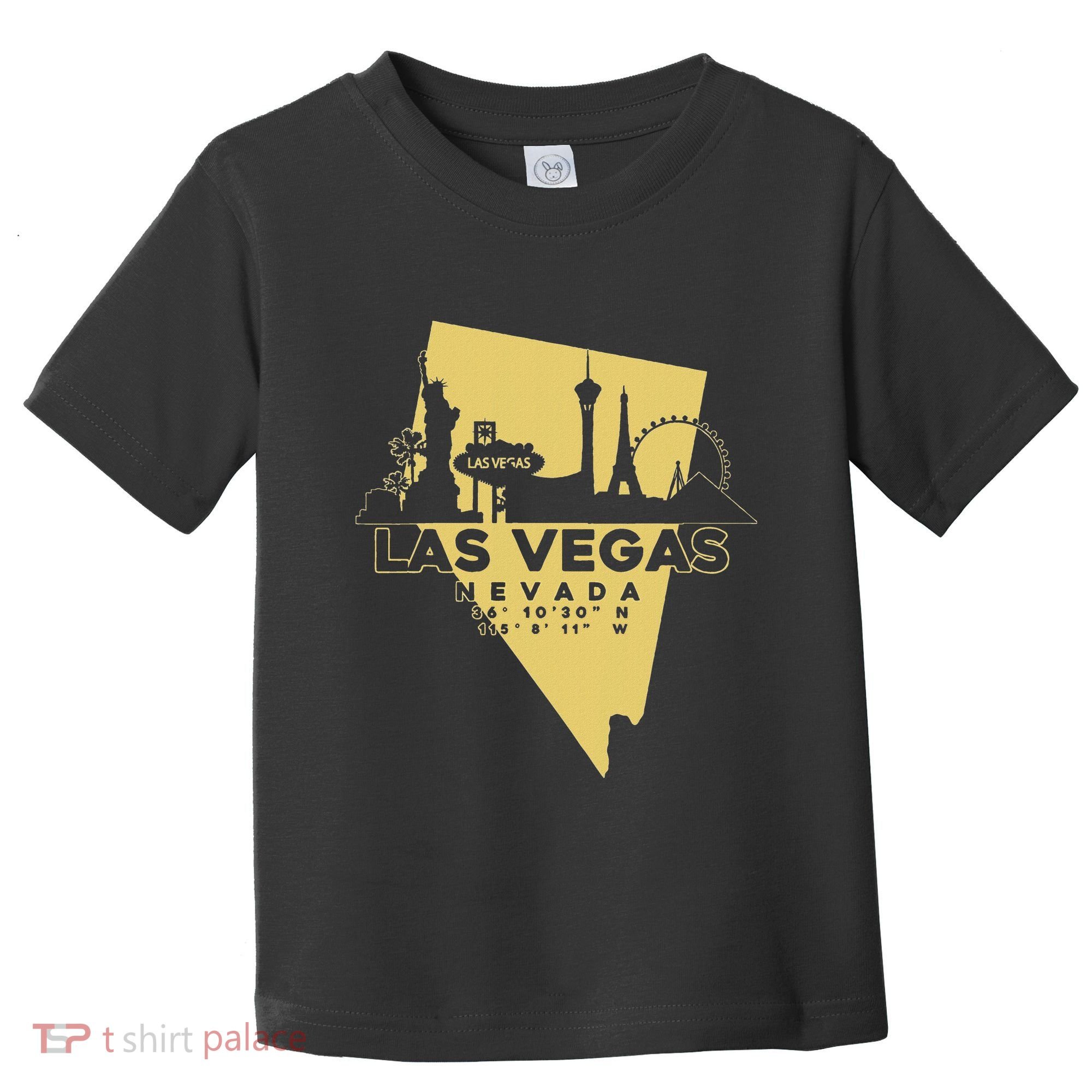 Las Vegas Nevada Skyline Gps Coordinates Toddler T-Shirt