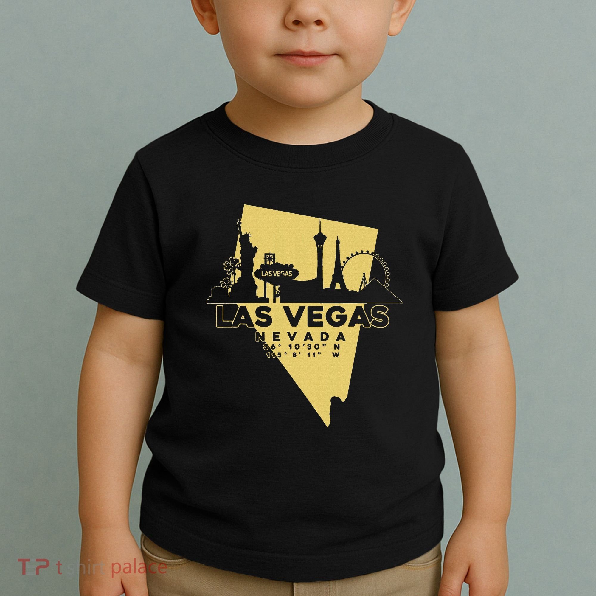 Las Vegas Nevada Skyline Gps Coordinates Toddler T-Shirt
