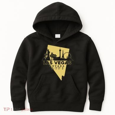 Las Vegas Nevada Skyline Gps Coordinates Kids Hoodie