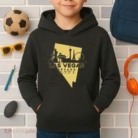 Las Vegas Nevada Skyline Gps Coordinates Kids Hoodie thumb 2