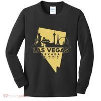 Las Vegas Nevada Skyline Gps Coordinates Kids Long Sleeve Shirt thumb 0