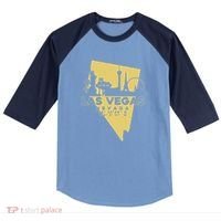 Las Vegas Nevada Skyline Gps Coordinates Raglan Baseball Sleeve Shirt thumb 0