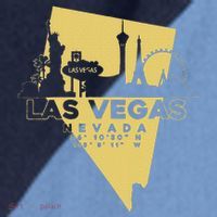 Las Vegas Nevada Skyline Gps Coordinates Raglan Baseball Sleeve Shirt thumb 2
