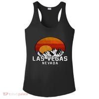 Las Vegas Nevada Retro Mountain Sunset Ladies PosiCharge Competitor Racerback Tank thumb 0