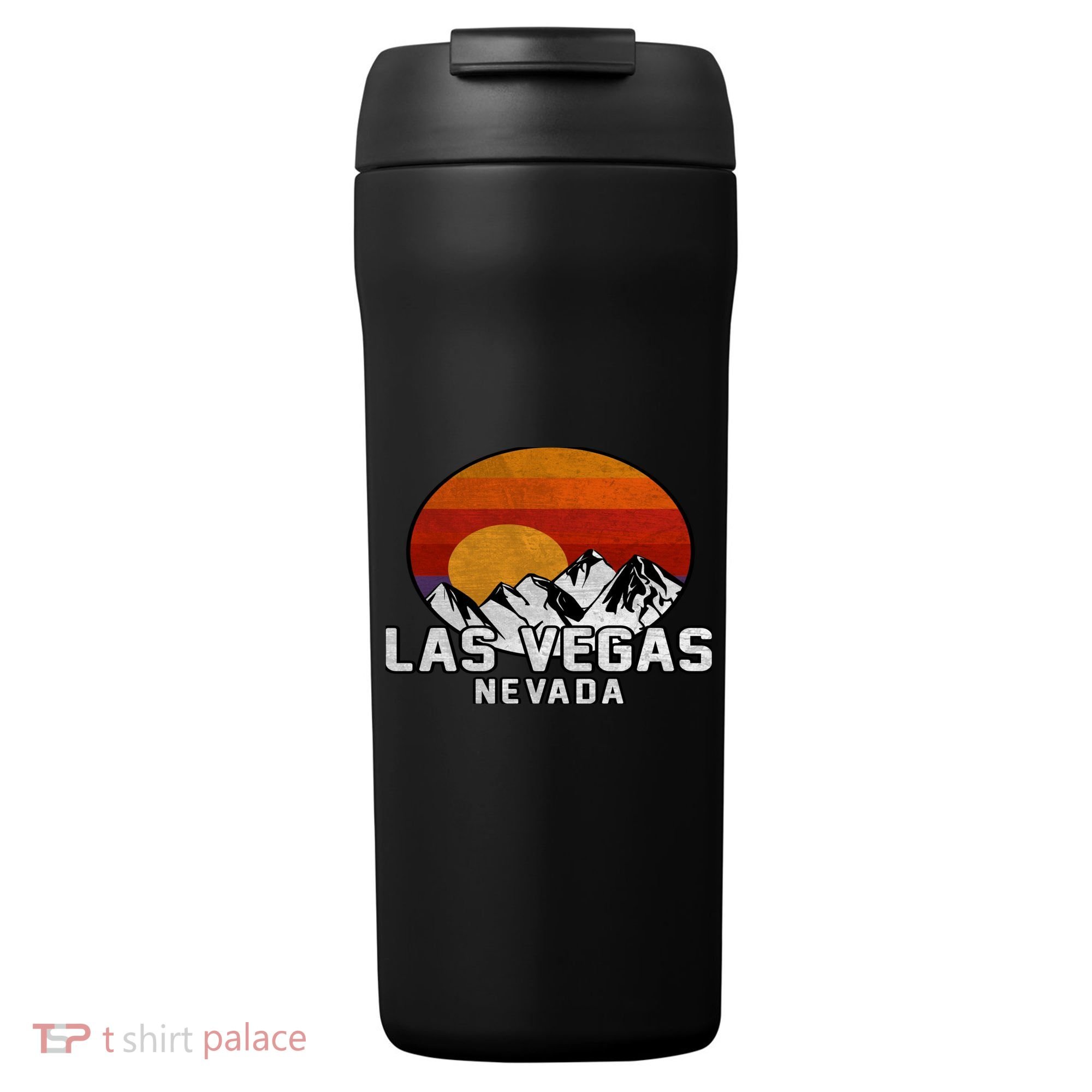 Las Vegas Nevada Retro Mountain Sunset 24oz Duet Stainless Steel Tumbler