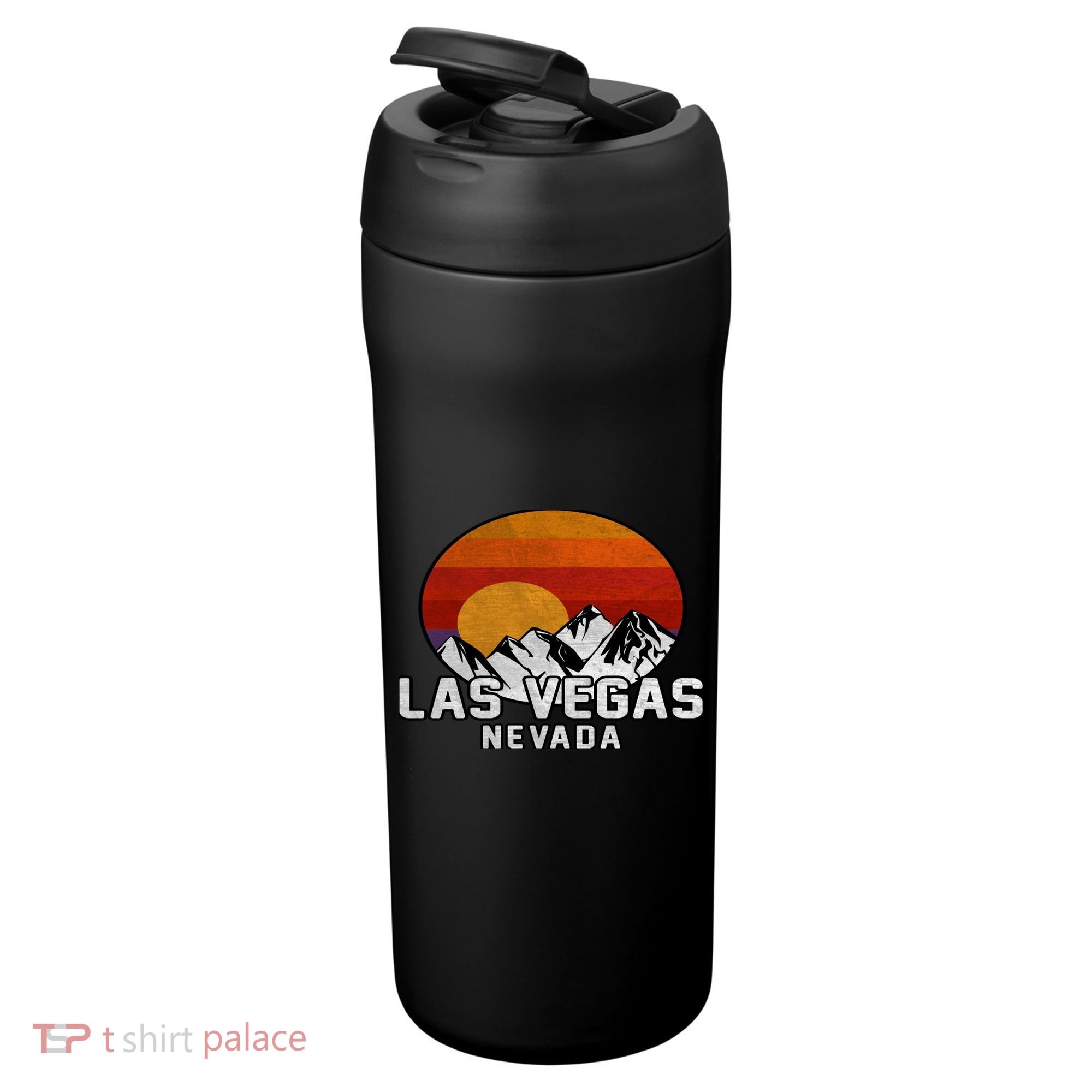 Las Vegas Nevada Retro Mountain Sunset 24oz Duet Stainless Steel Tumbler