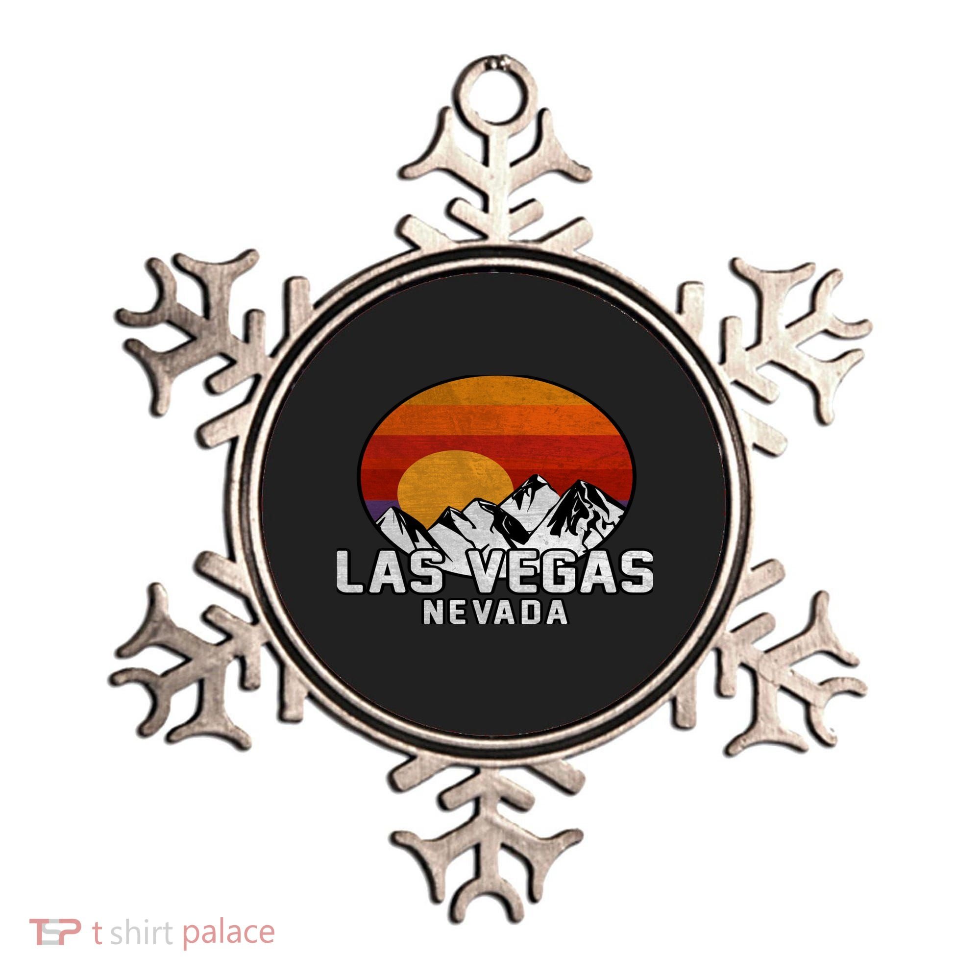 Las Vegas Nevada Retro Mountain Sunset Ornament