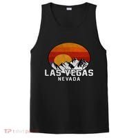 Las Vegas Nevada Retro Mountain Sunset PosiCharge Competitor Tank thumb 0