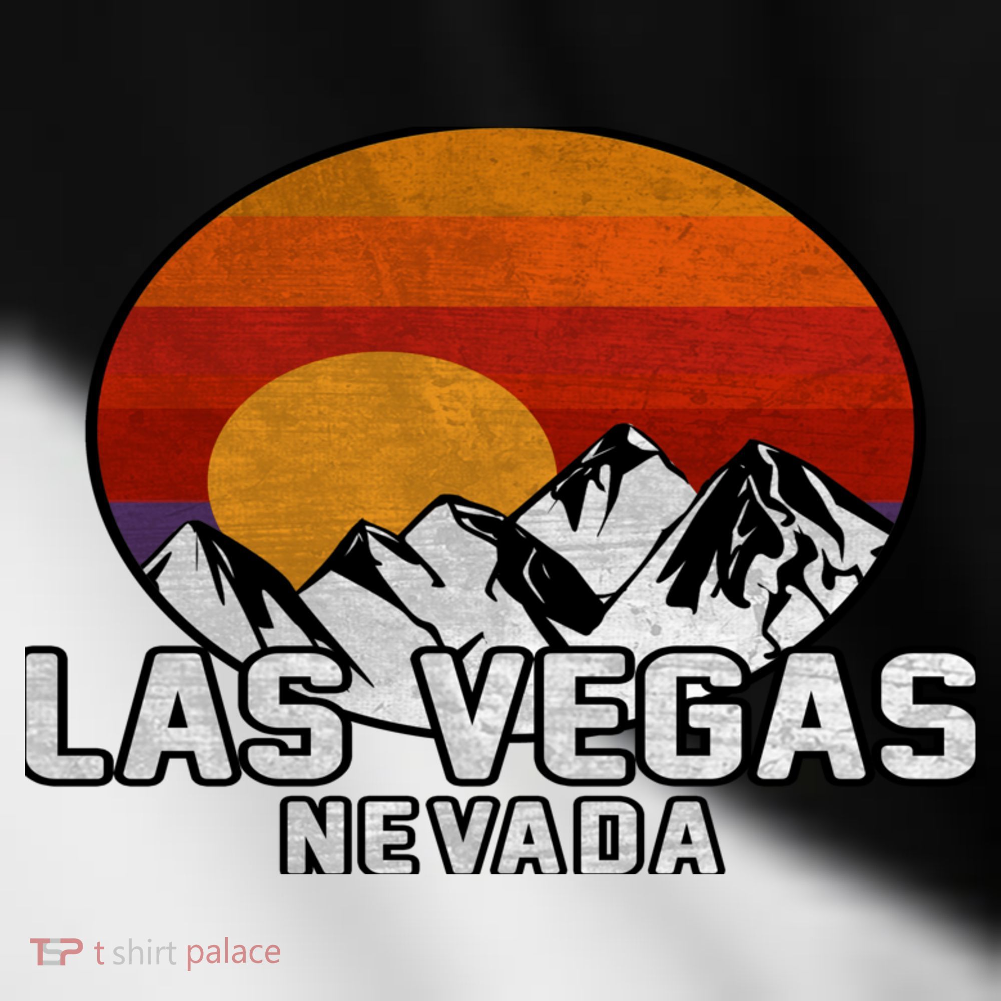 Las Vegas Nevada Retro Mountain Sunset Toddler Fine Jersey T-Shirt