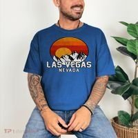 Las Vegas Nevada Retro Mountain Sunset Comfort Colors T-Shirt thumb 3