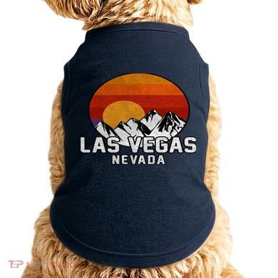 Las Vegas Nevada Retro Mountain Sunset Doggie Tank