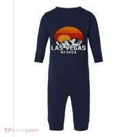 Las Vegas Nevada Retro Mountain Sunset Infant Fleece One Piece thumb 0