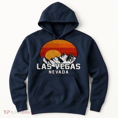 Las Vegas Nevada Retro Mountain Sunset Hoodie