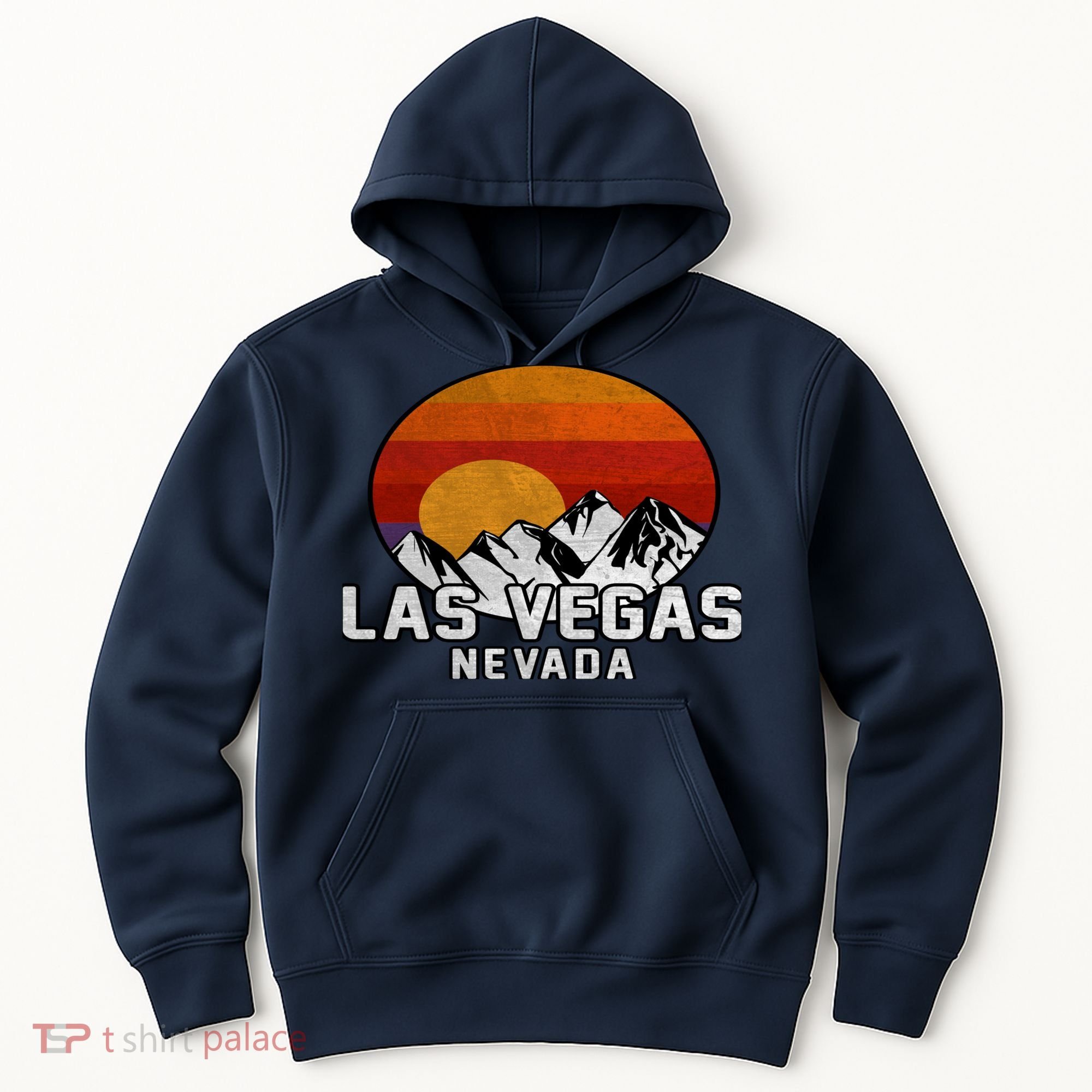 Las Vegas Nevada Retro Mountain Sunset Hoodie