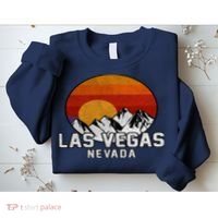 Las Vegas Nevada Retro Mountain Sunset Sweatshirt thumb 2