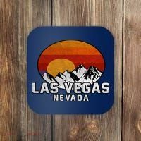 Las Vegas Nevada Retro Mountain Sunset Coaster thumb 0