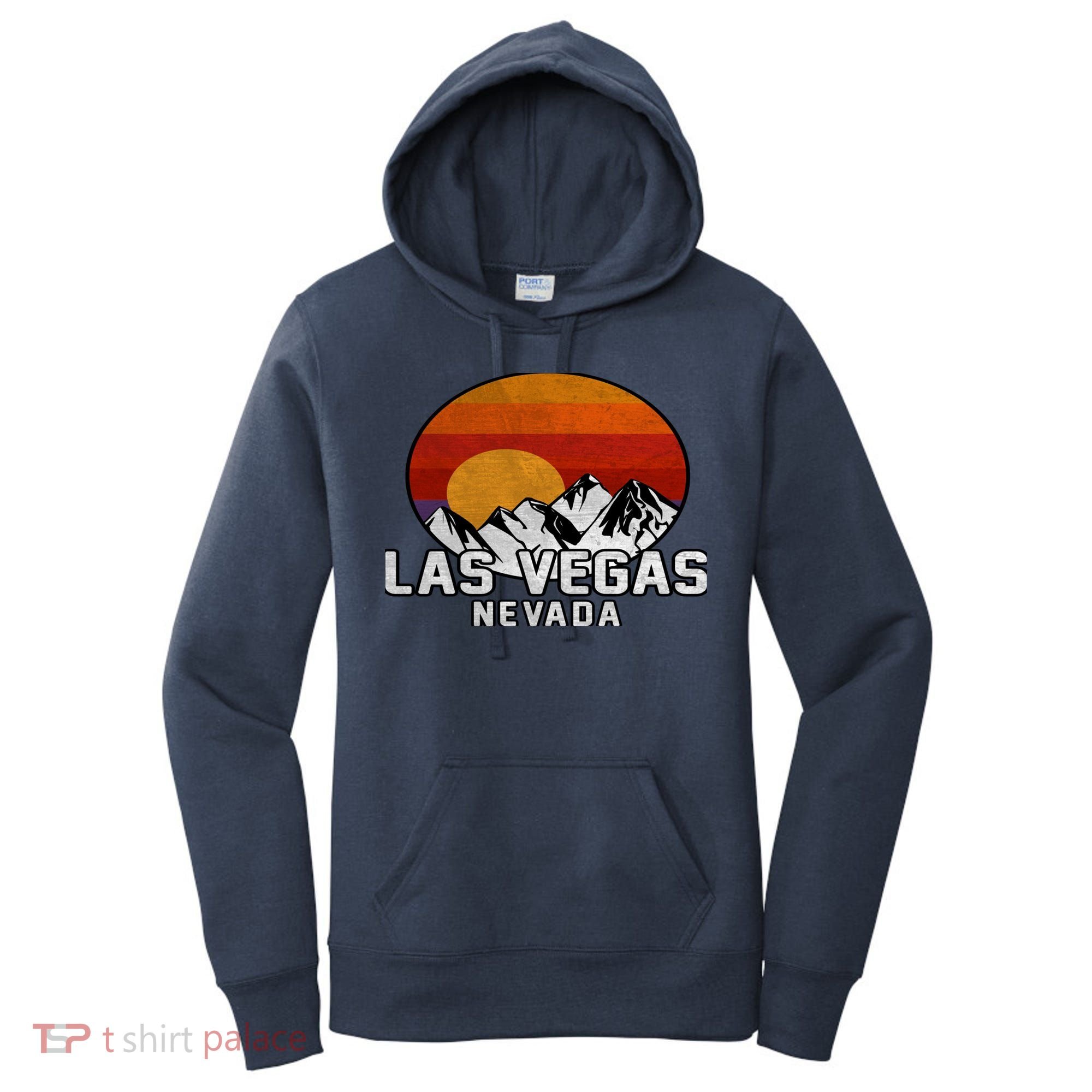 Las Vegas Nevada Retro Mountain Sunset Women's Hoodie