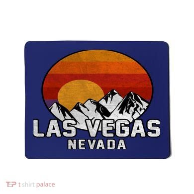 Las Vegas Nevada Retro Mountain Sunset Mousepad