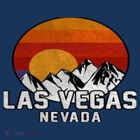 Las Vegas Nevada Retro Mountain Sunset Mousepad thumb 1