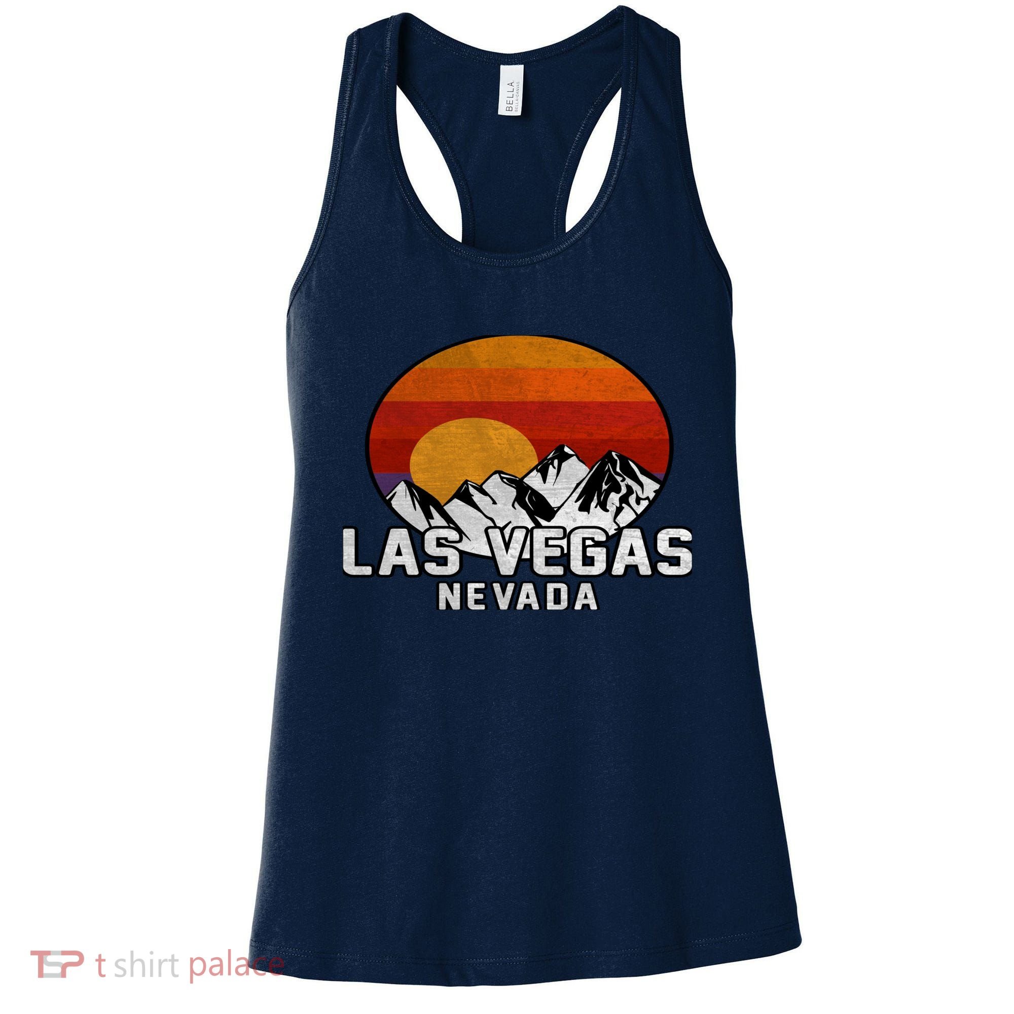 Las Vegas Nevada Retro Mountain Sunset Women's Tank Top