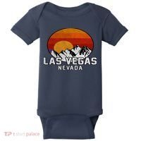 Las Vegas Nevada Retro Mountain Sunset Baby Bodysuit thumb 0
