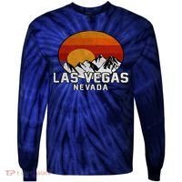 Las Vegas Nevada Retro Mountain Sunset Tie-Dye Long Sleeve Shirt thumb 0