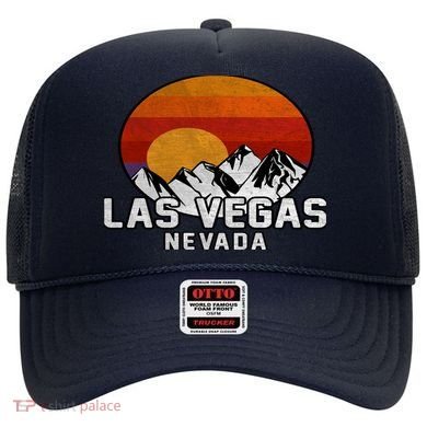 Las Vegas Nevada Retro Mountain Sunset Hat