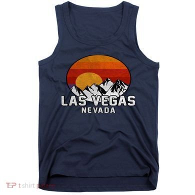 Las Vegas Nevada Retro Mountain Sunset Tank Top