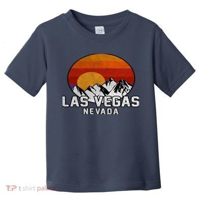 Las Vegas Nevada Retro Mountain Sunset Toddler T-Shirt