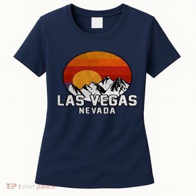 Las Vegas Nevada Retro Mountain Sunset Women's T-Shirt