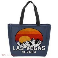 Las Vegas Nevada Retro Mountain Sunset Tote Bag thumb 0