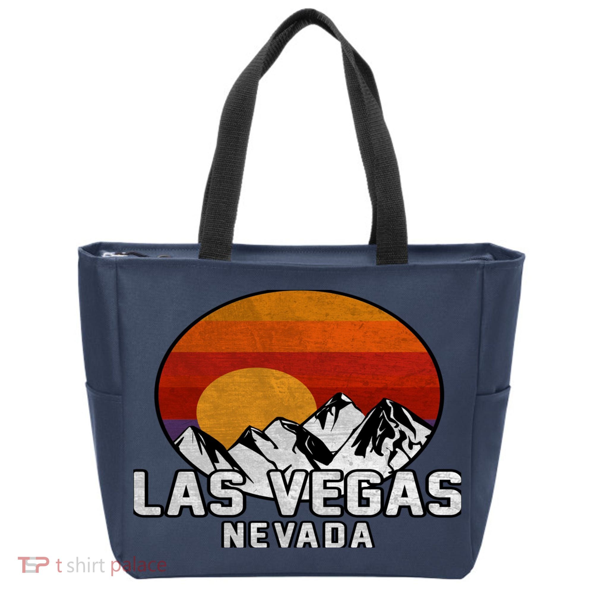 Las Vegas Nevada Retro Mountain Sunset Tote Bag