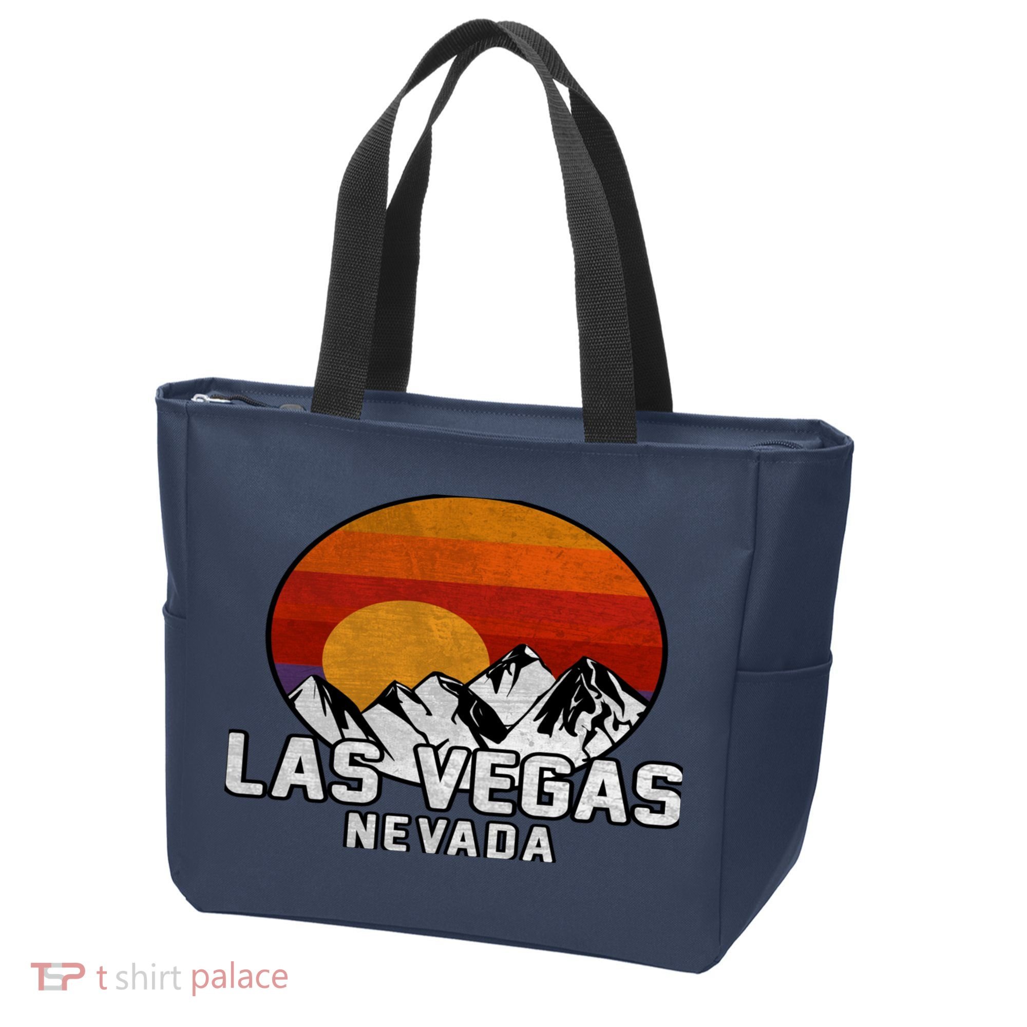 Las Vegas Nevada Retro Mountain Sunset Tote Bag
