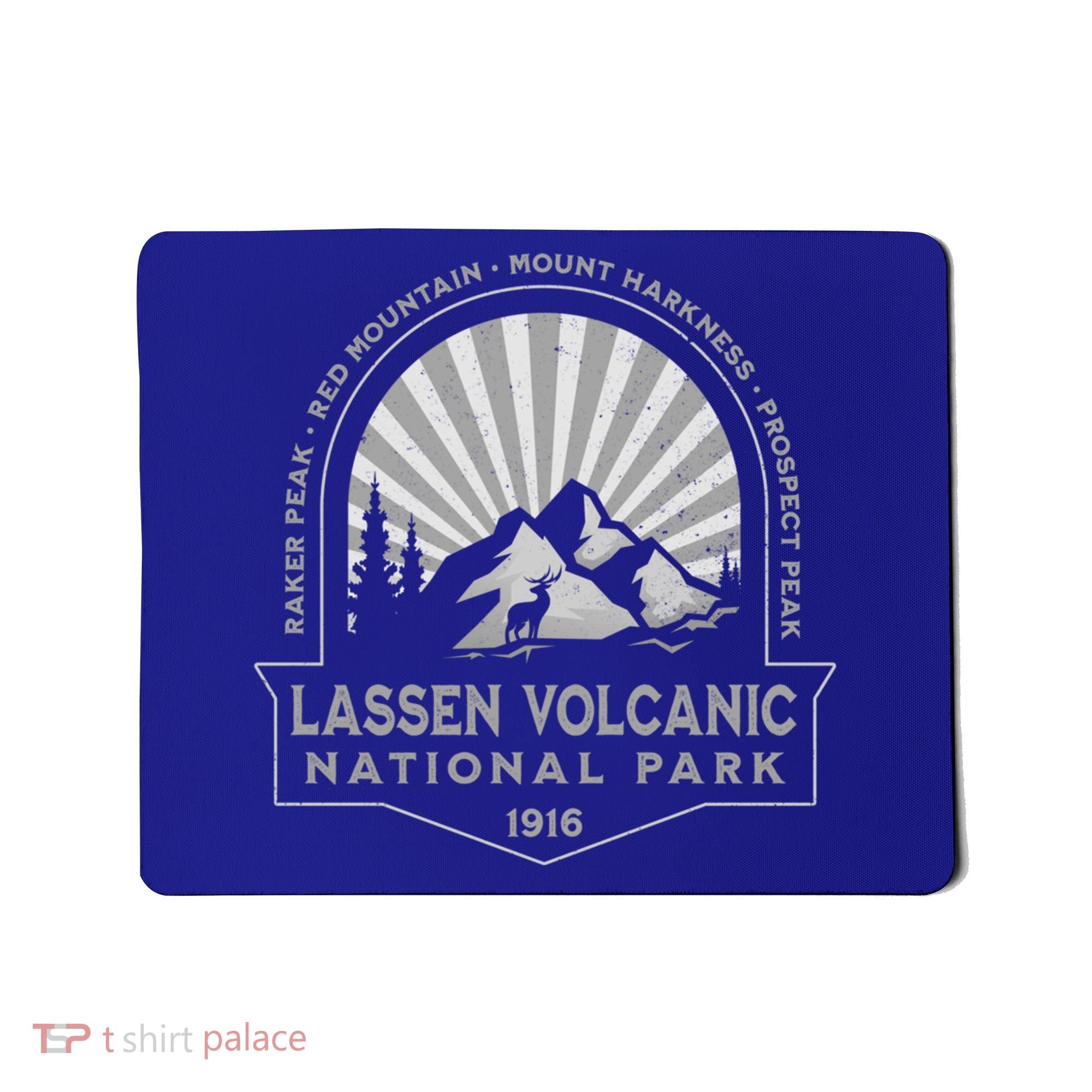 Lassen Volcanic National Park California Retro Souvenir Meaningful Gift Mousepad