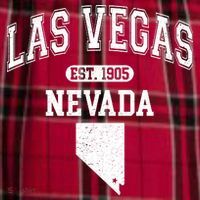 Las Vegas Nevada Est 1905 Varsity Women's Flannel Plaid Pajama Pants thumb 2