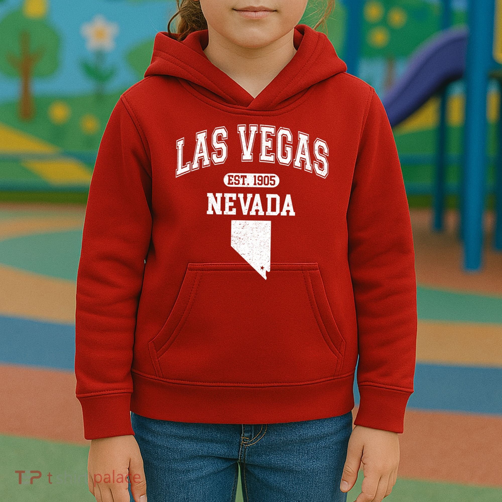 Las Vegas Nevada Est 1905 Varsity Kids Hoodie