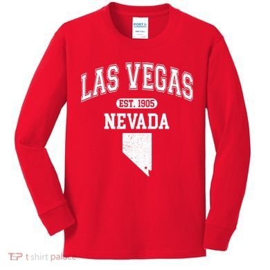 Las Vegas Nevada Est 1905 Varsity Kids Long Sleeve Shirt