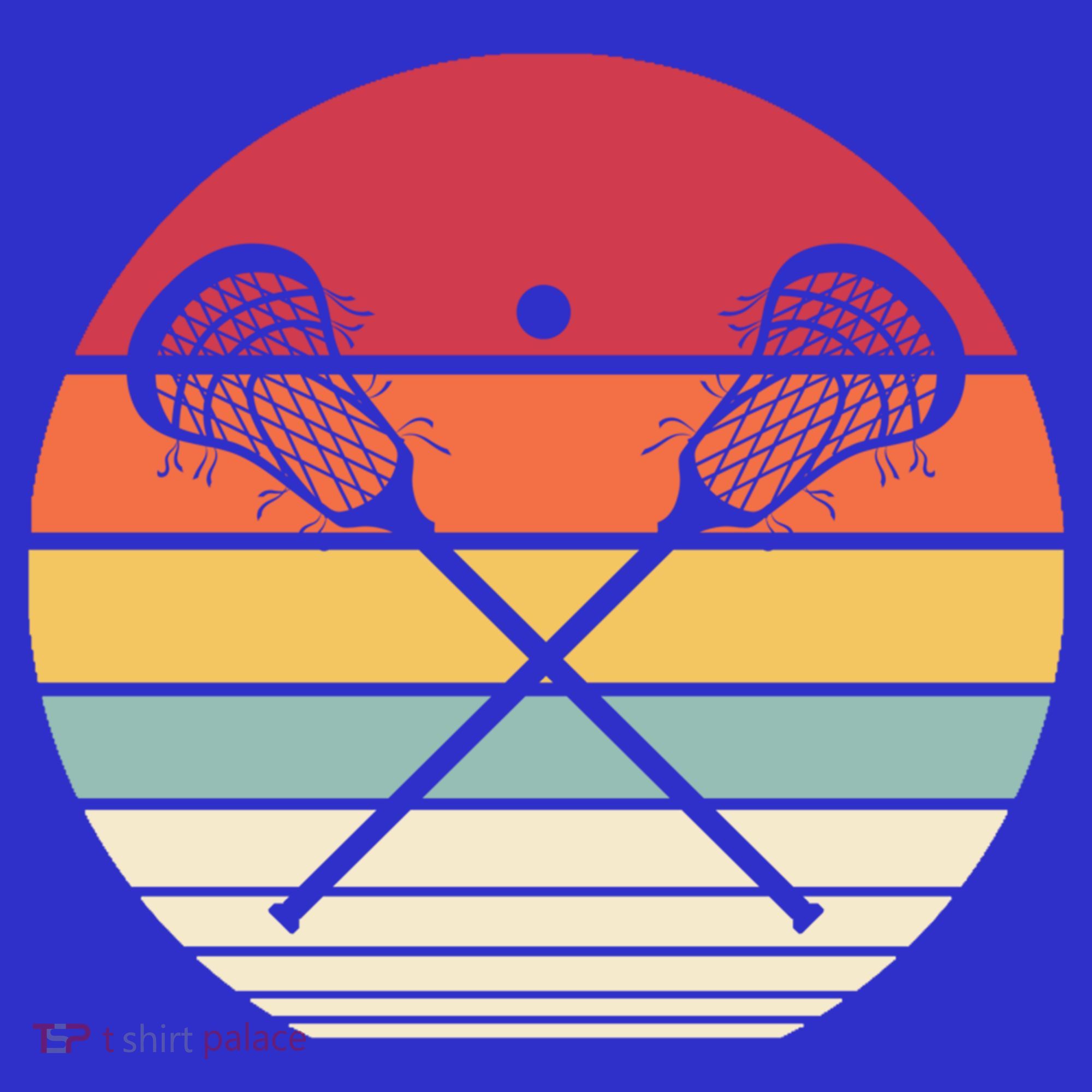 Lacrosse Vintage Retro Lacrosse Stick Sun Gift T-Shirt
