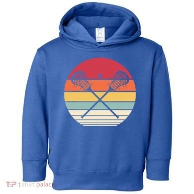 Lacrosse Vintage Retro Lacrosse Stick Sun Gift Toddler Hoodie