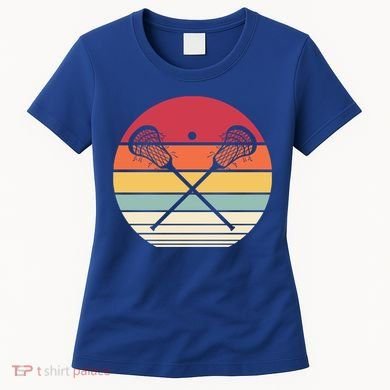 Lacrosse Vintage Retro Lacrosse Stick Sun Gift Women's T-Shirt