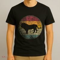 Lion Vintage Retro Cat Zoo Safari Africa T-Shirt thumb 3